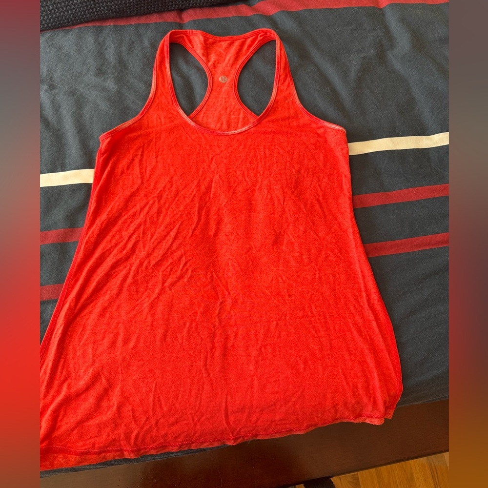 Lululemon Cool Racerback tank / heathered coral